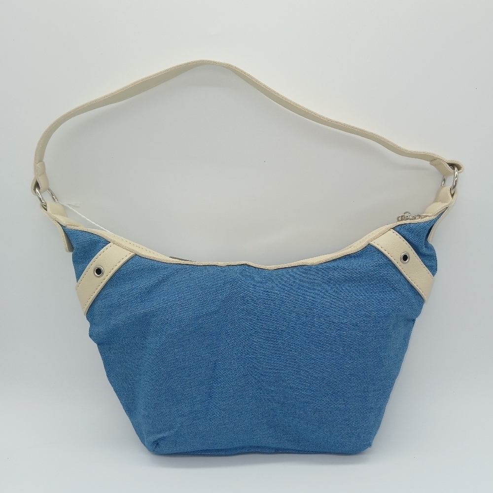 Sanrio Hello Kitty Faux Denim Shoulder Handbag - Picture 2 of 3